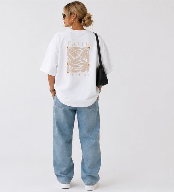 Women’s faith over fear t-shirt