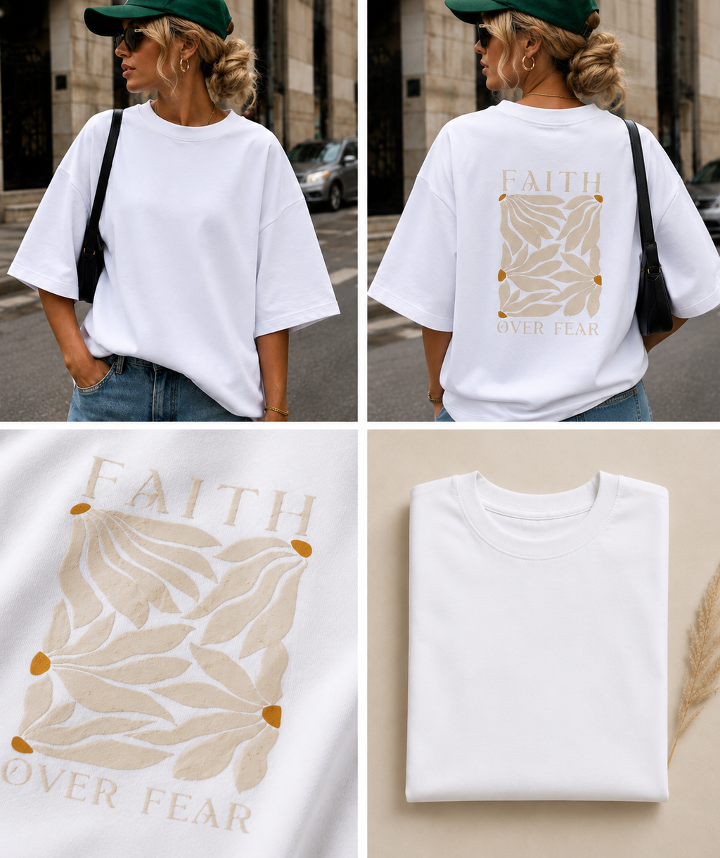 Women’s faith over fear t-shirt