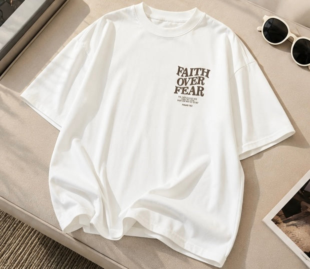 Women’s faith over fear t-shirts